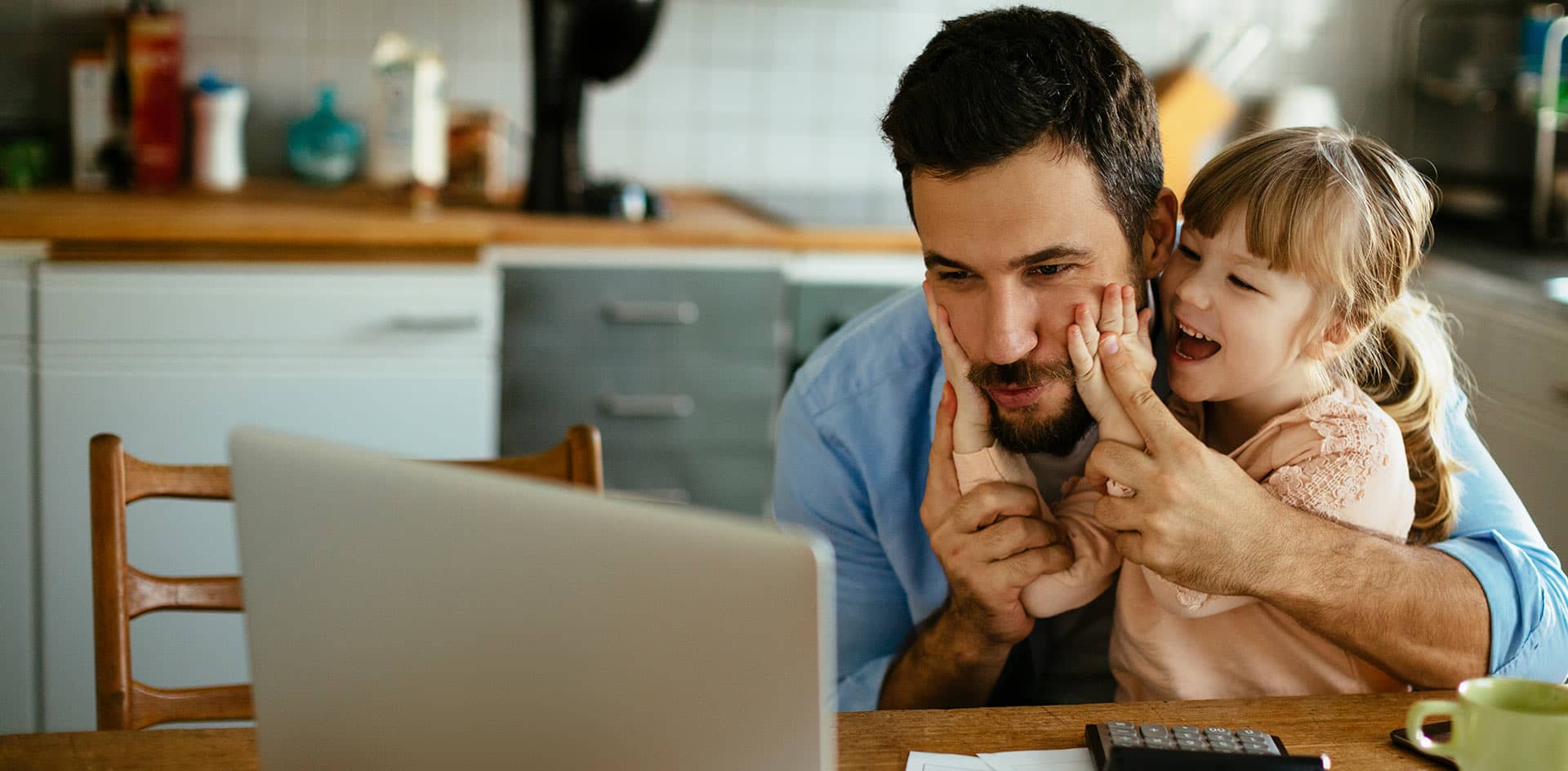 father planning financial future for daughter