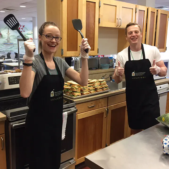 Associates volunteering at the Ronald McDonald House