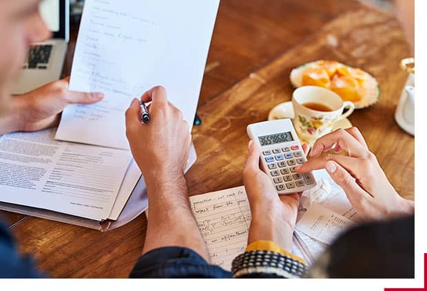 advice seeker working doing financial review