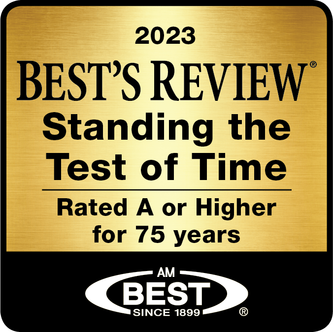 Best's Review Standing the Test of Time Rated A or Higher for 75 Years