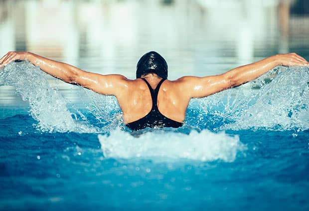 butterfly stroke swimmer