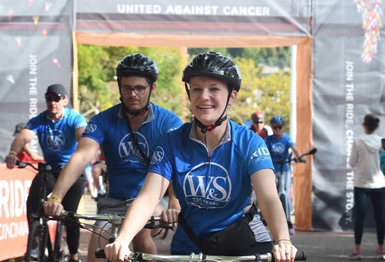 Cyclists participating in Ride Cincinnati race