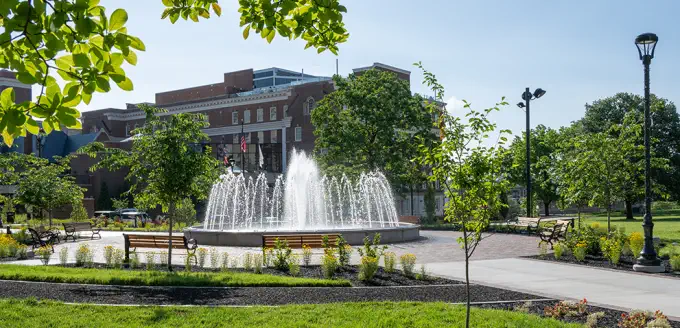 Lytle Park fountain