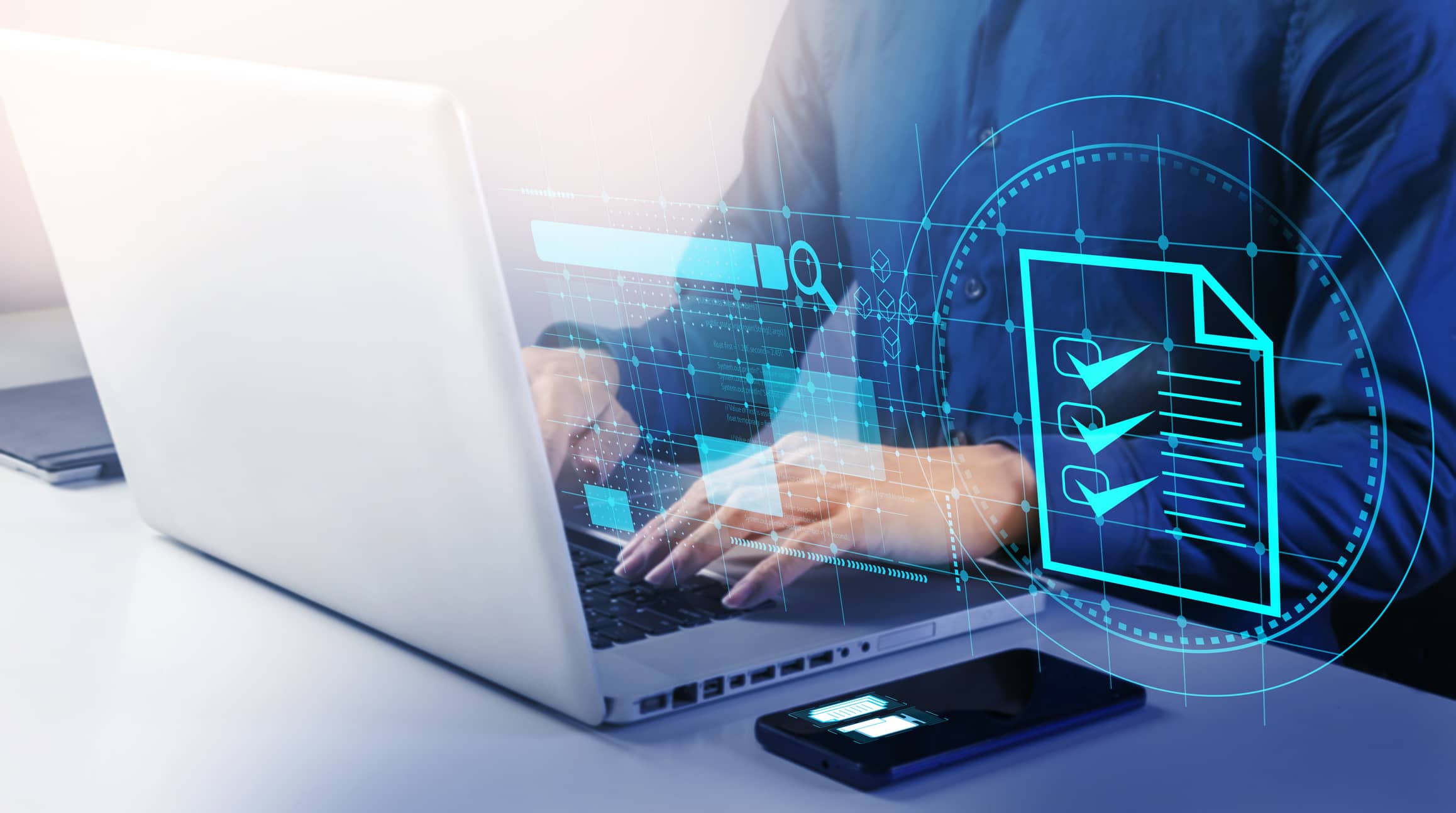 Person verifying the steps to enhance their cybersecurity.