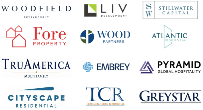 Collage of company logos