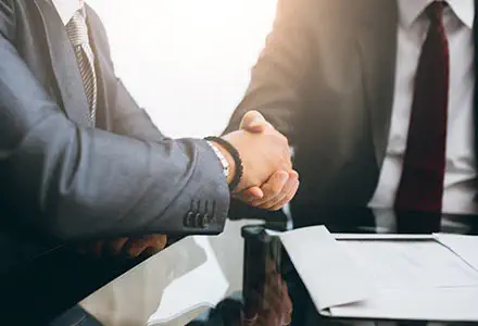 shaking hands on a deal