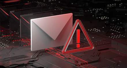 Warning label appears in front of a new message.