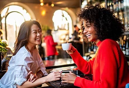 women drinking coffee
