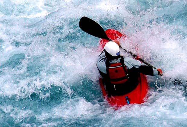 white water kayaker
