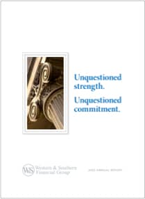 2022 Annual Report cover page that reads "Unquestioned strength. Unquestioned commitment."
