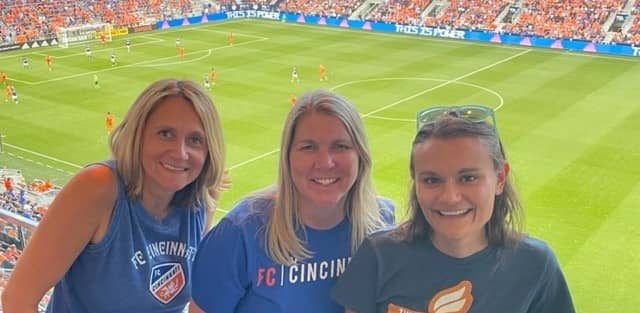 Associates enjoying an FC Cincinnati Game