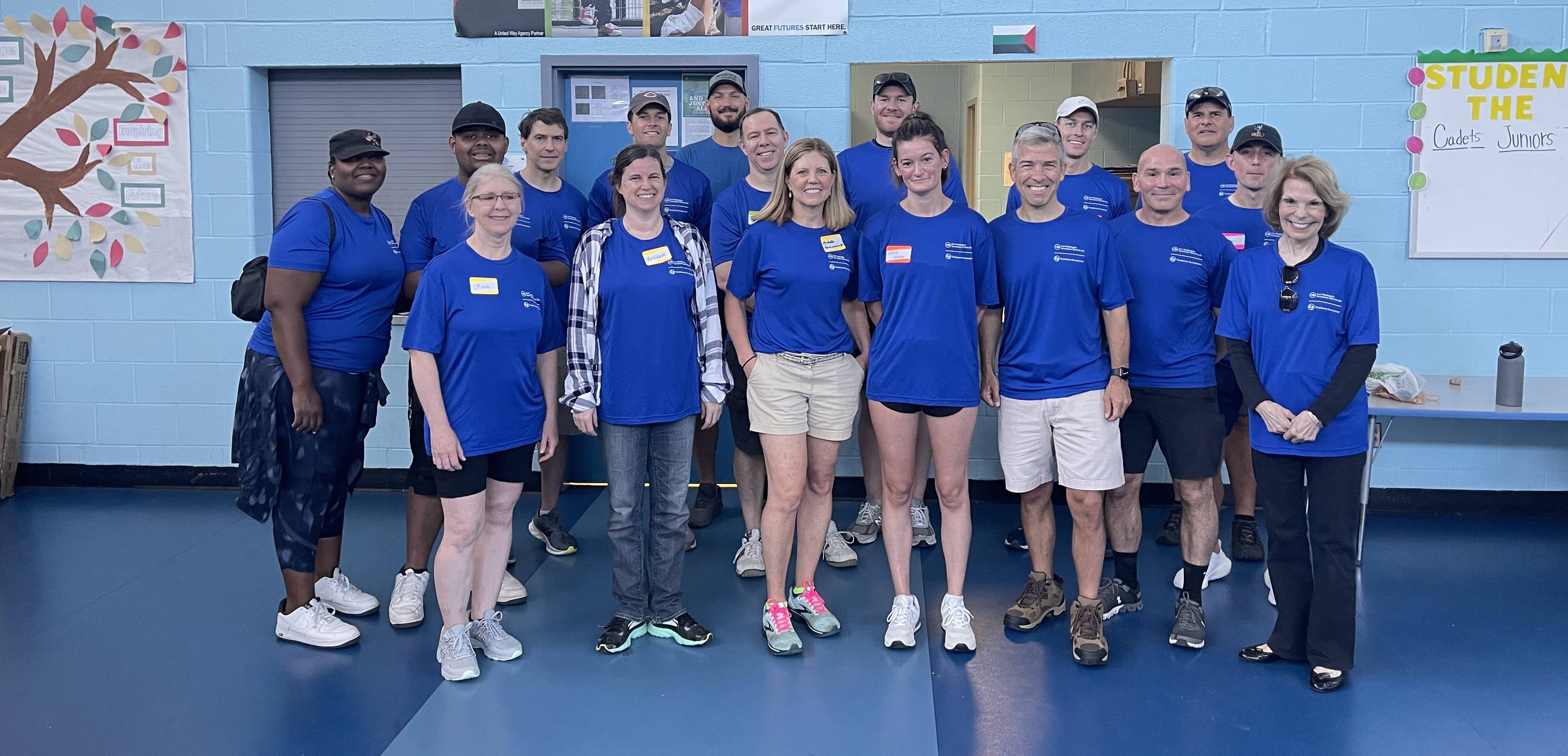 A photo of associates volunteering