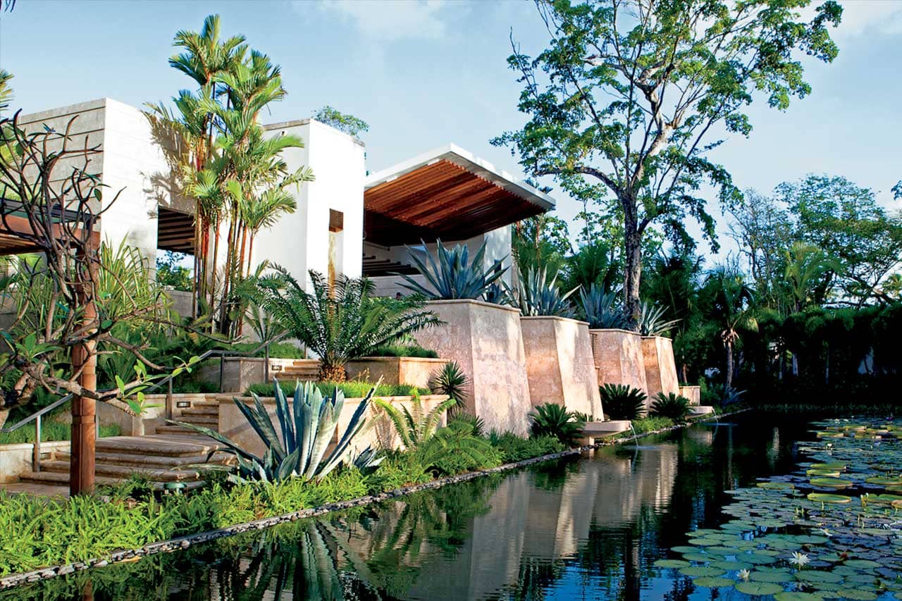 Building exterior by water