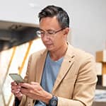 Man looking at his phone