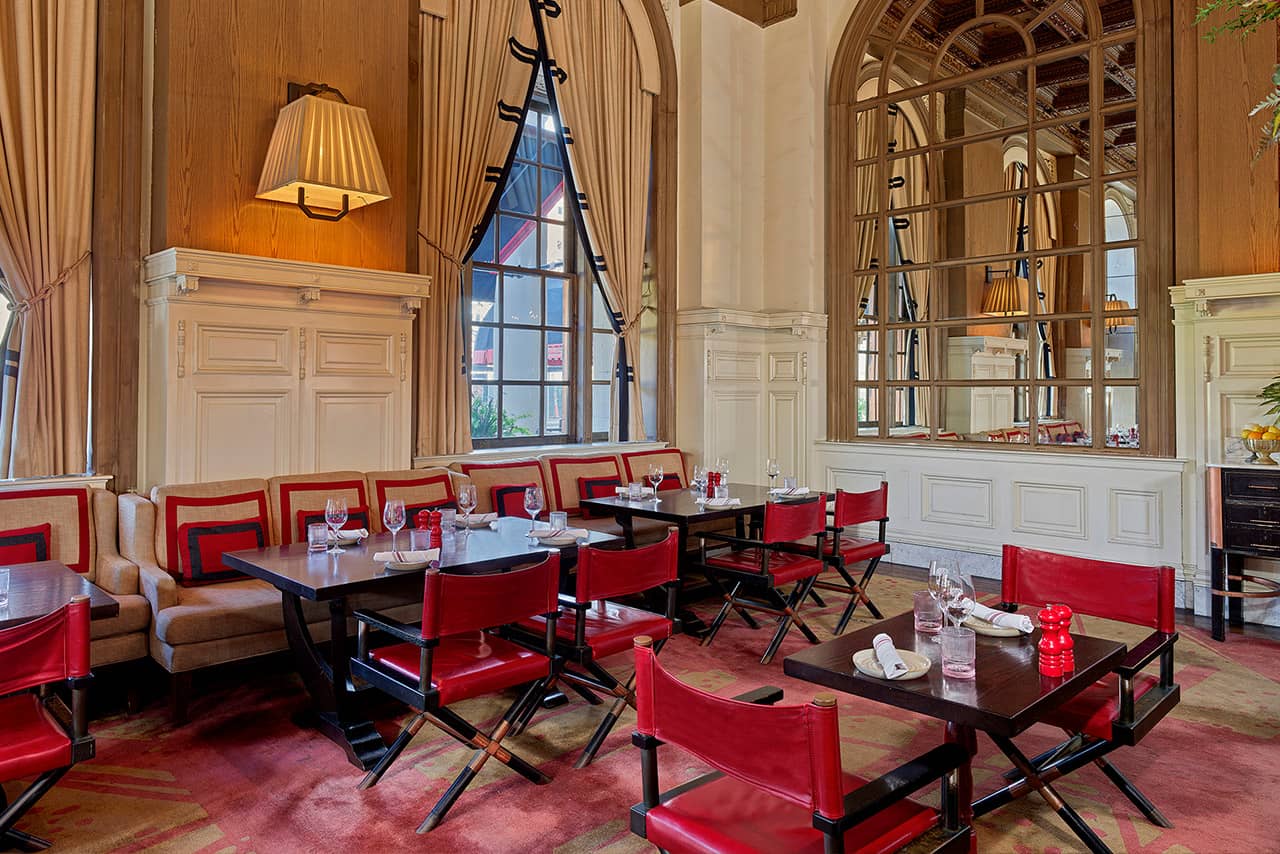 Oak Long Bar seating