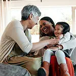 Grandmother thinking about supporting her family with life insurance