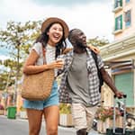 Couple enjoying their travels