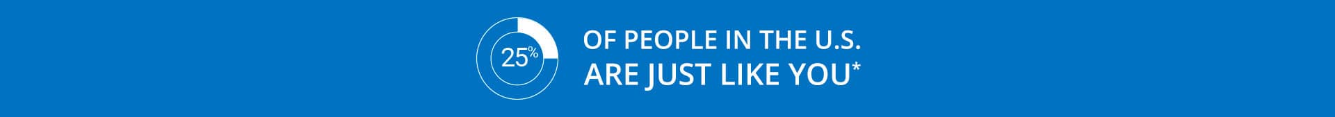 prideful explorer 25 percent of the people in the u.s. are just like you