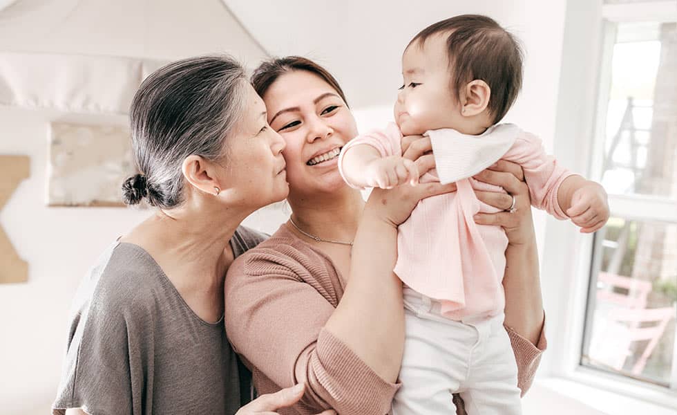 multi generational family at home