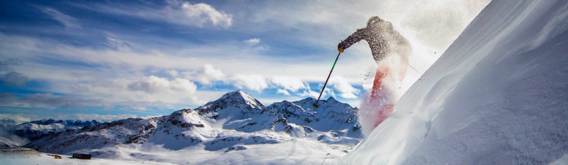 Person skiing down slope