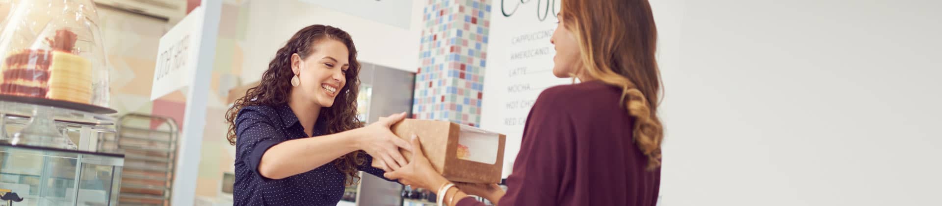 business owner selling a product