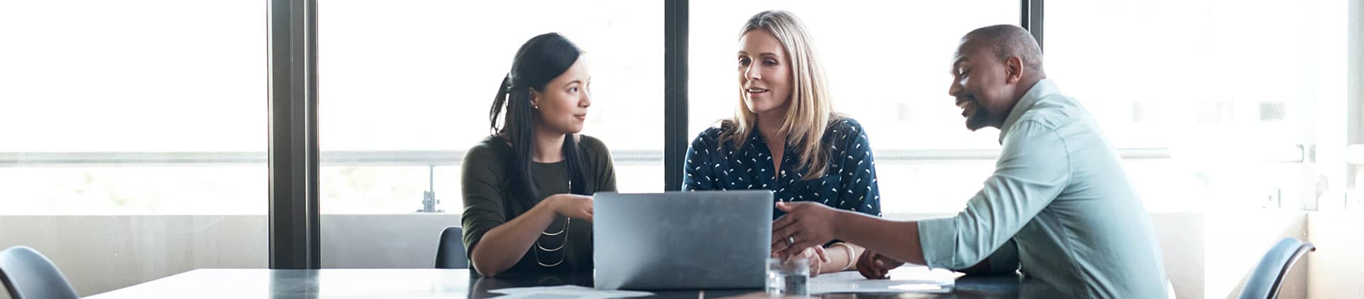 professionals discussing marketing