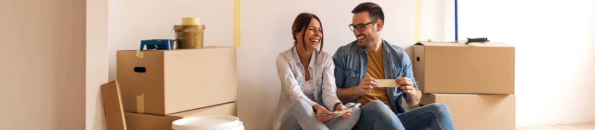 Couple in living room