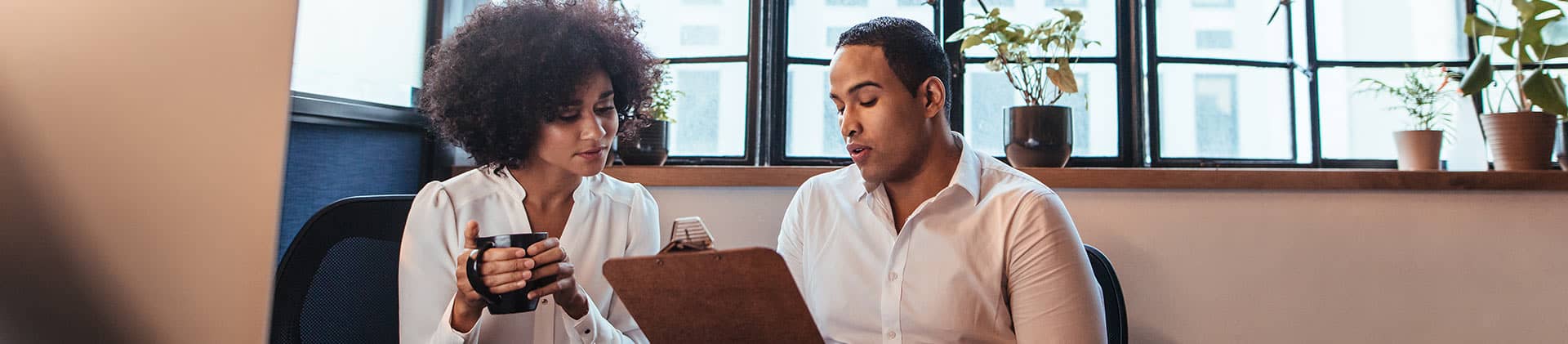 two business associates conducting business