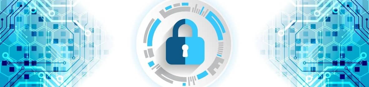 Cyber Security with a lock icon