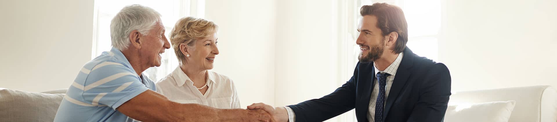 management professional discussing options with customers