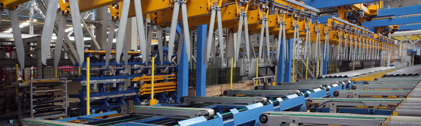 factory line US trade policy in flux