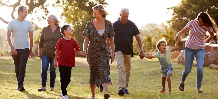 A family is happy knowing they are financially independent.