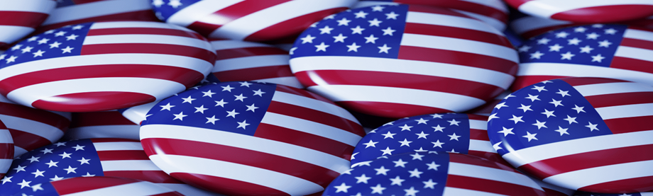 U.S. flag buttons