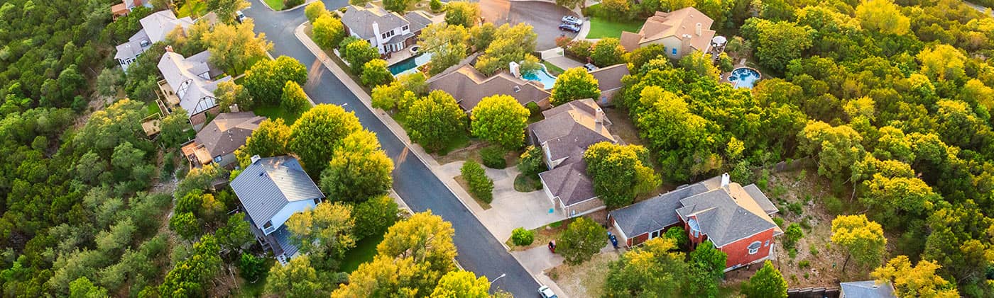 Austin Texas suburban countryside