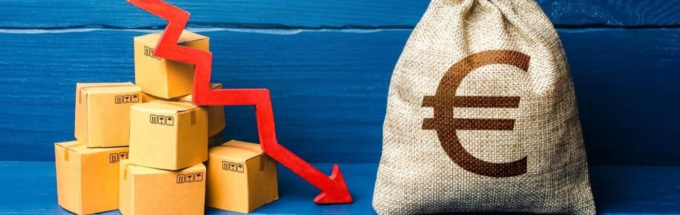 Illustration of a Euro sign and graph.