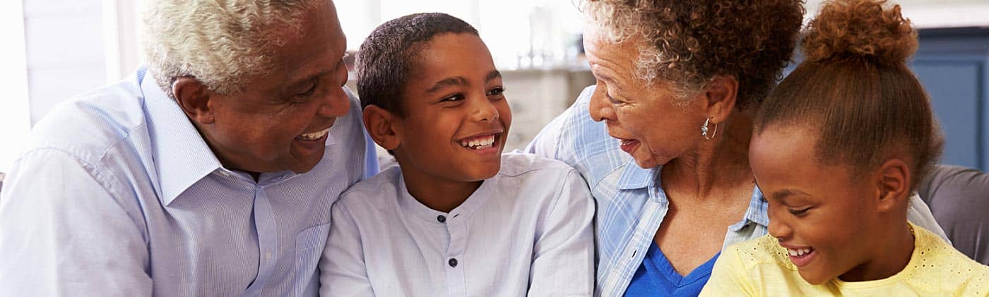 Grandparents hold their young grandchildren at home: inheritance