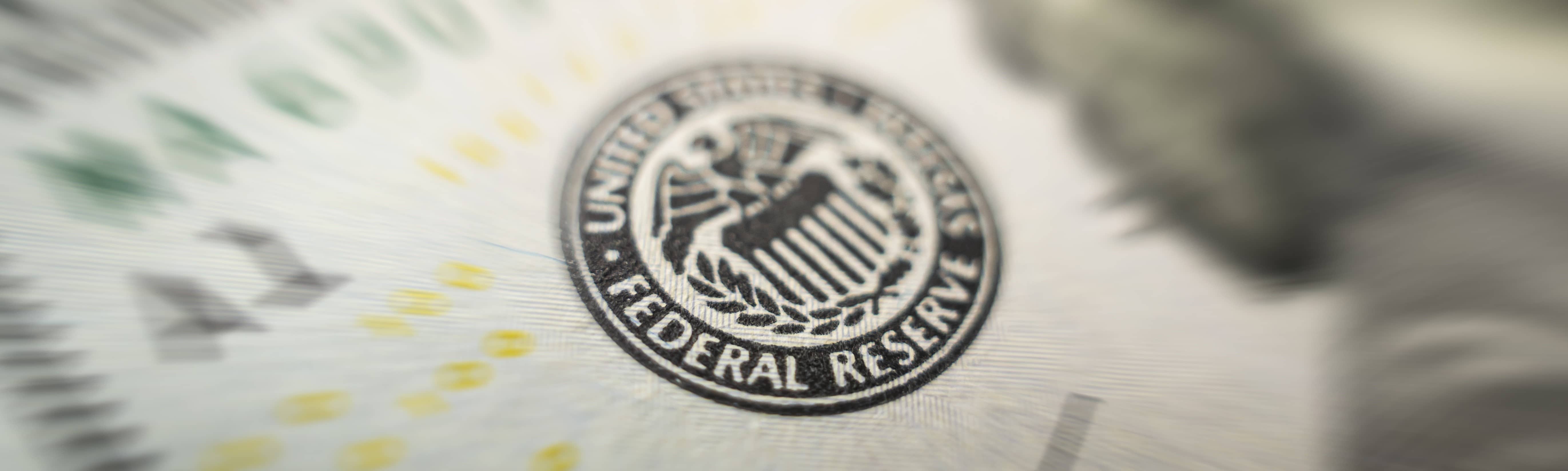 federal reserve logo on 20 dollar bill