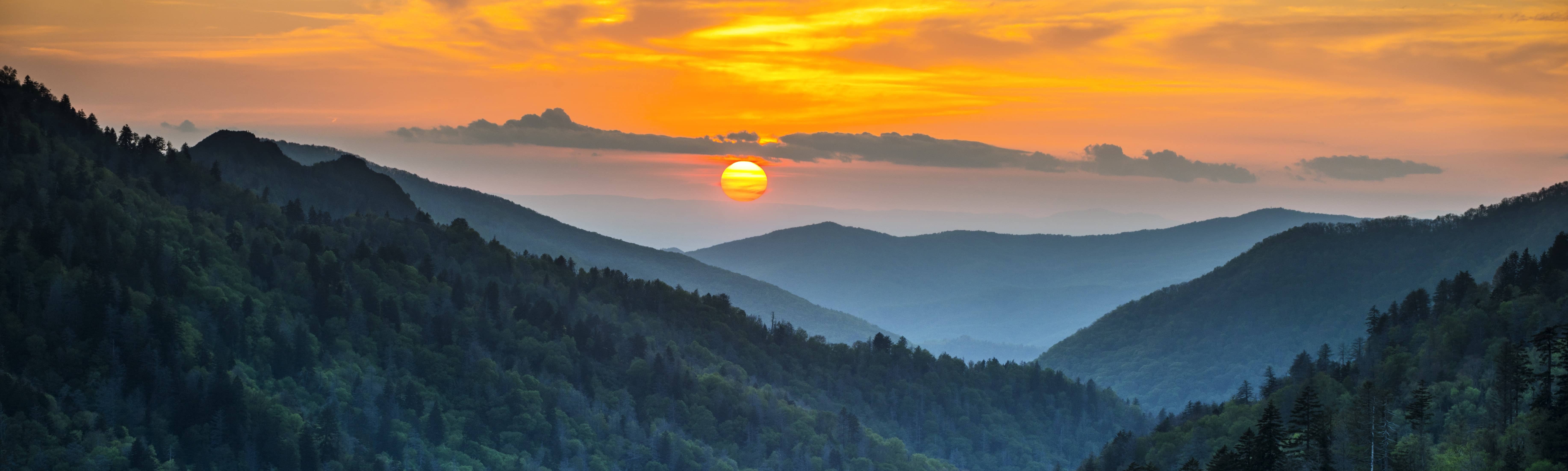 Sunrise over the Smoky Mountains