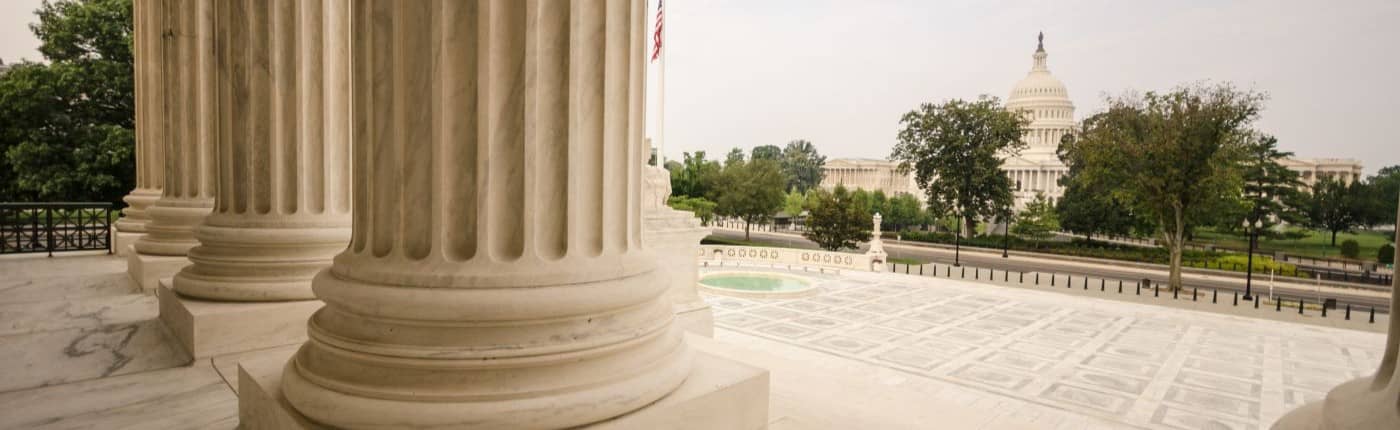 Marble column on the supreme court.