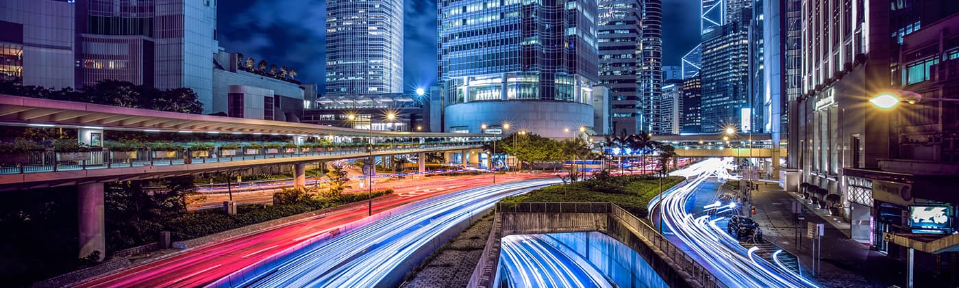 Long Exposure Image of city night