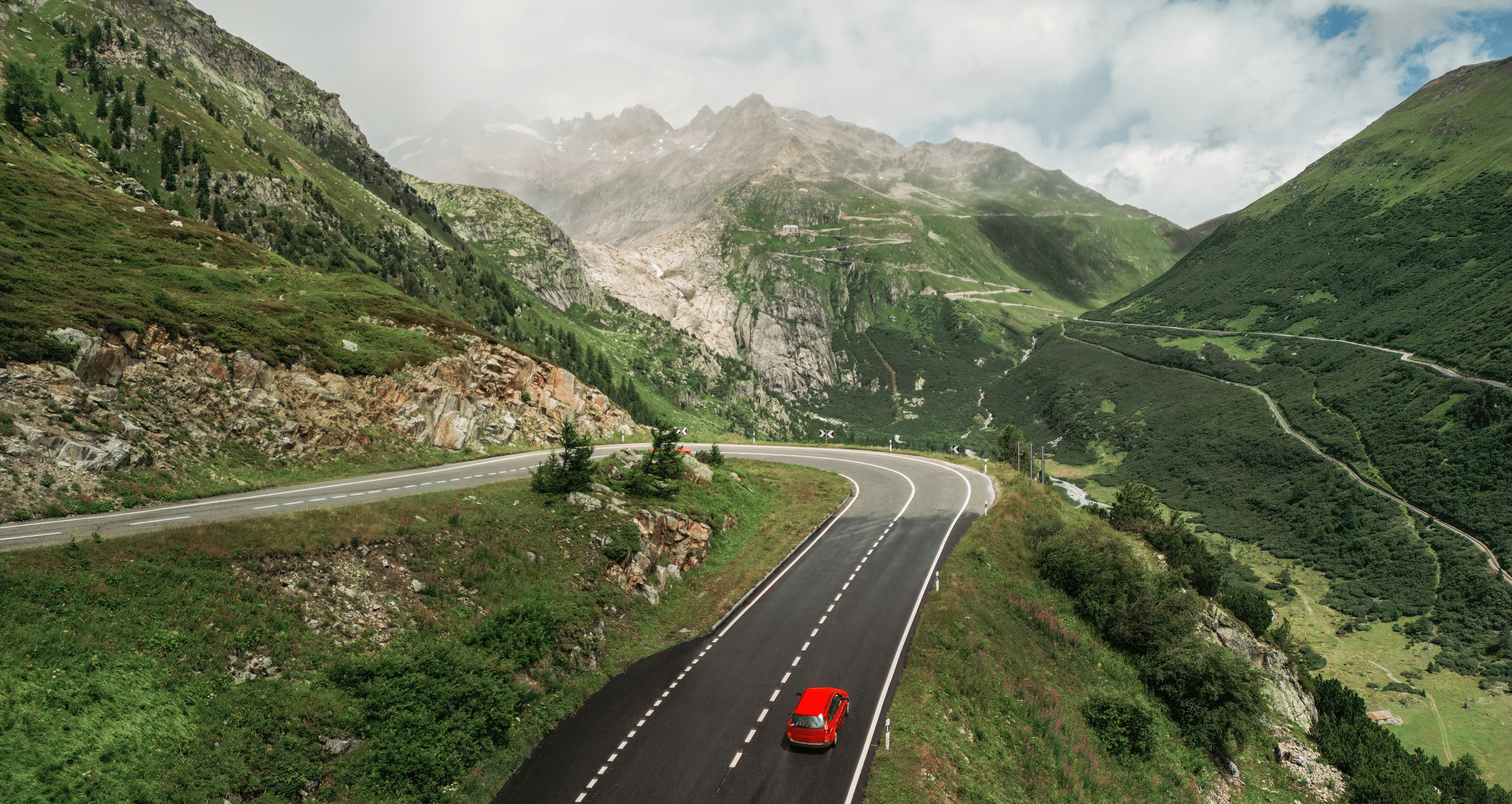 road winding in the mountains