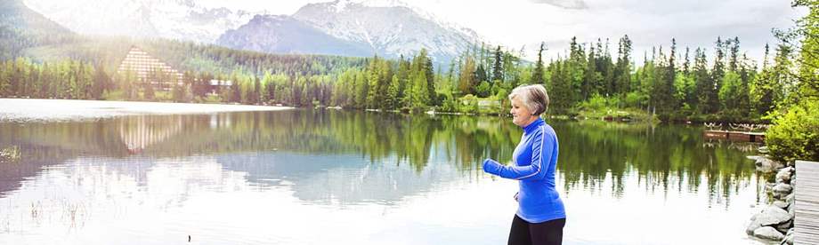 Senior Woman Jogging Thinking About Life Insurance For Women