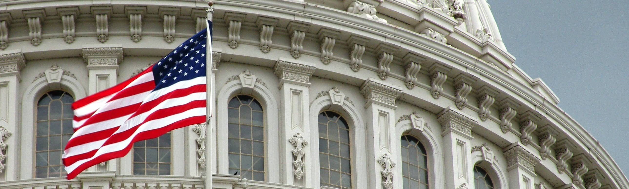 U.S Capitol building with American flag flying