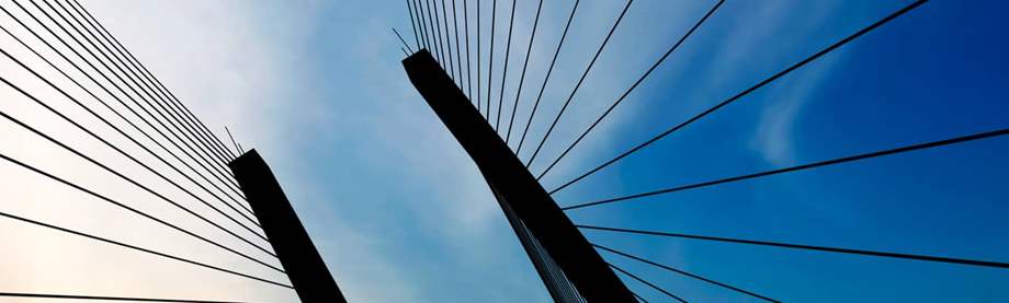 XXL suspension bridge silhouette