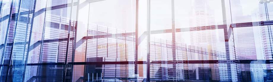 abstract business interior double exposure