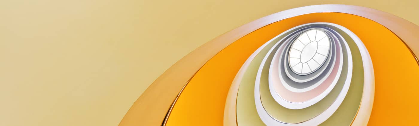 Looking up at Spiral Staircase