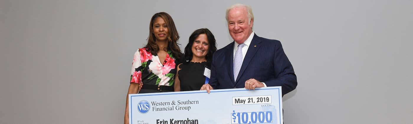 2019 Hawkins Educator of the Year with Laura Mitchell and John Barrett