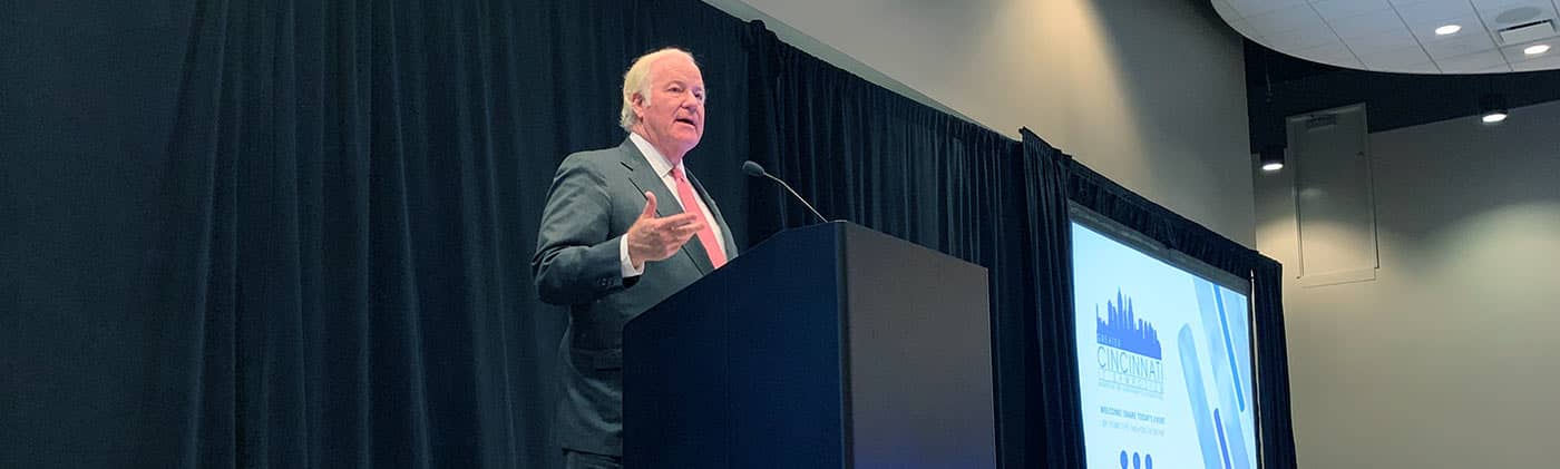 John Barrett at podium at CIO Symposium