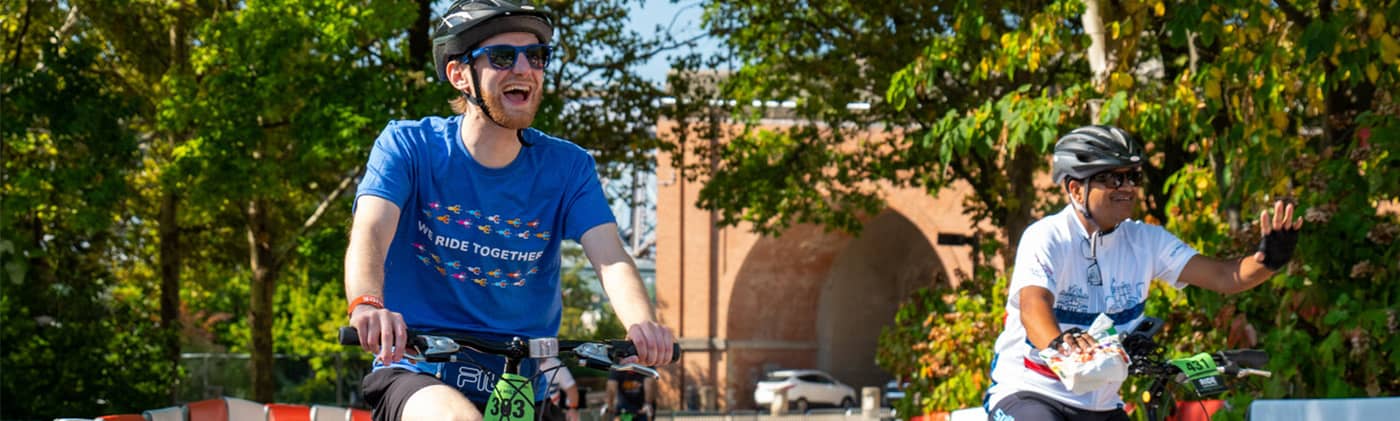 Community leaders and partners gather to celebrate Ride Cincinnati’s record-breaking $2.1 million fundraising milestone supporting cancer care at the newly unveiled Cincinnati Cancer Foundation offices in Greater Cincinnati.