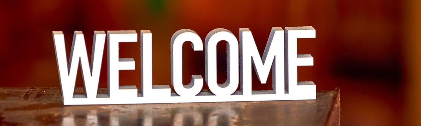 welcome sign